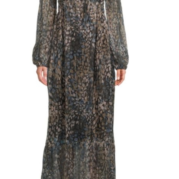 Guess Black and Brown Patterned Maxi Dress - Picture 3 of 5